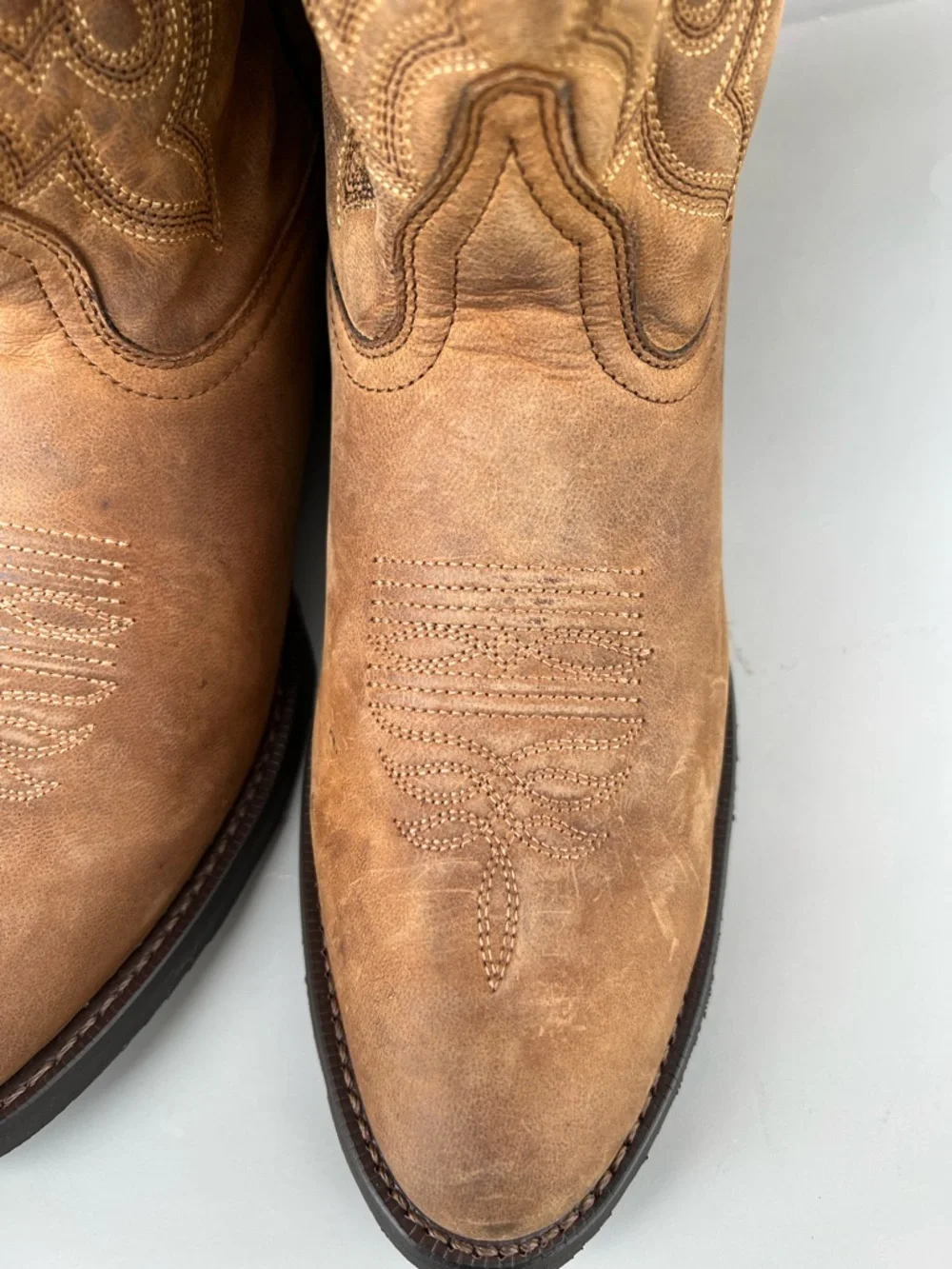 Laredo Women’s Distressed Western Boots Brown Leather Sz 11 W NWT